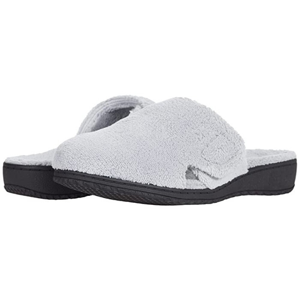 David Tate Cuddle Mules Women's US 7 Gray Round Toe Slip On Slipper JOBB1621